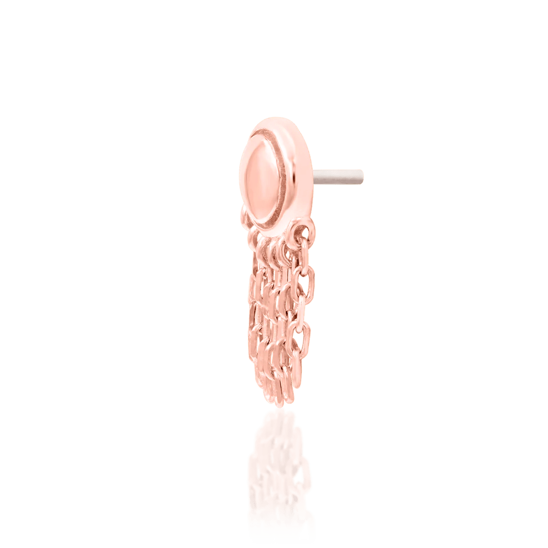 Charlie Chains – 14K Gold Threadless End with Chain Fringe