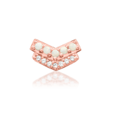 Chevry – 14K Gold Opal & CZ Threadless End