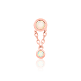Clara Chains – 14K Gold Threadless End with Opal Dangle
