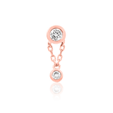 Cora Chains – 14K Gold Threadless End with CZ Dangle