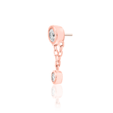 Cora Chains – 14K Gold Threadless End with CZ Dangle