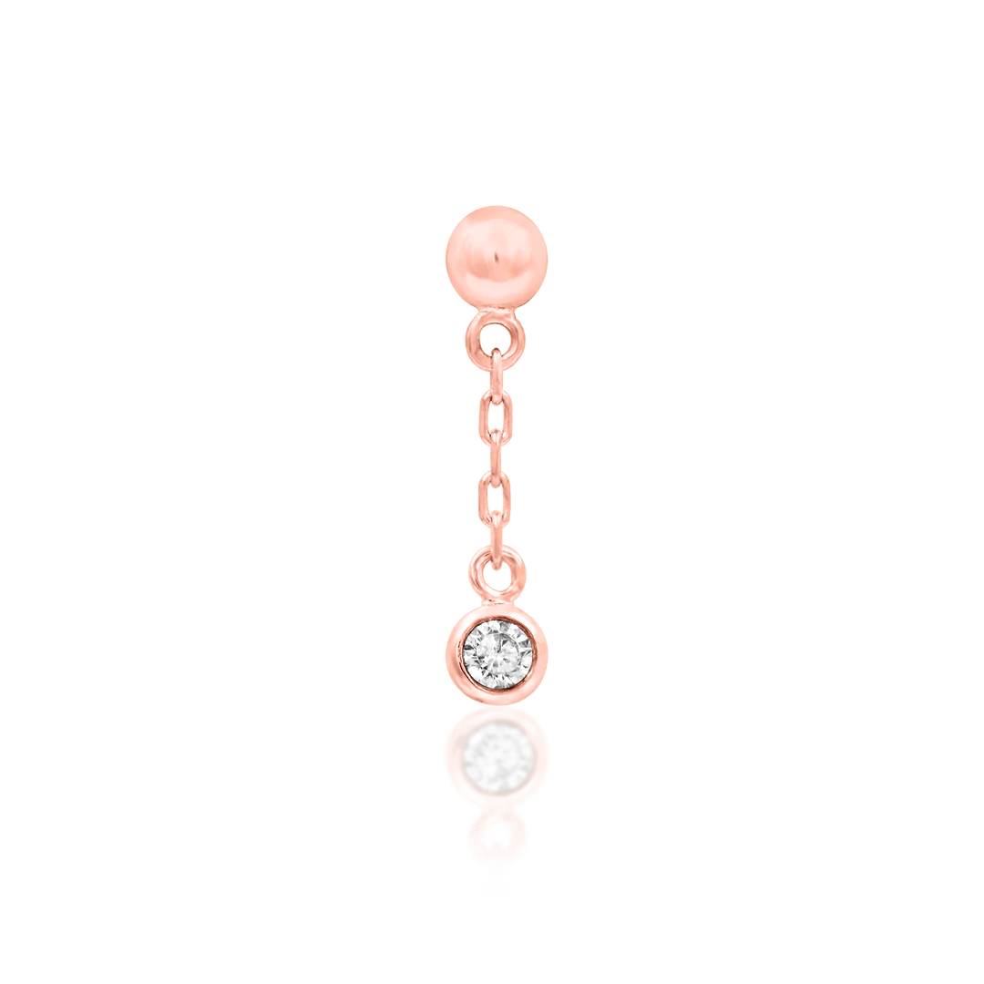 Daphne Chains – 14K Gold Threadless End with CZ Gemstone