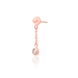 Daphne Chains – 14K Gold Threadless End with CZ Gemstone
