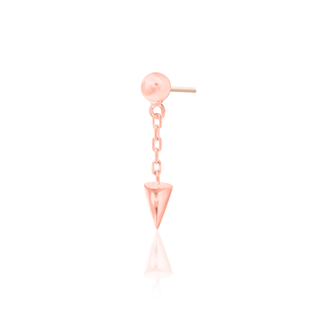 Darcy Chains – 14K Gold Threadless End with Spike Charm