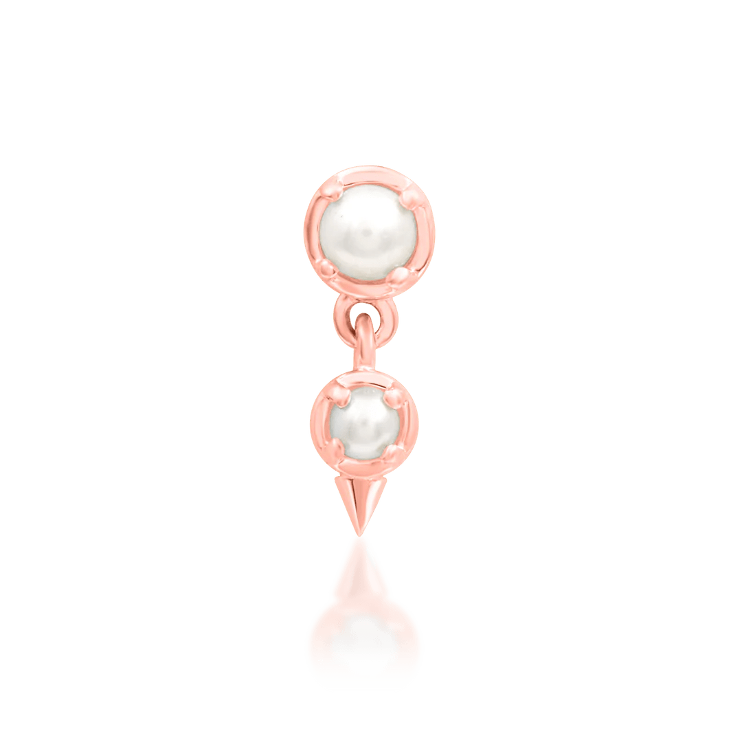 Junipurr Diva 14K gold end with 2mm and 1.5mm pearls