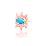 Styled ear photo with Garner – turquoise pop in flat or conch piercing