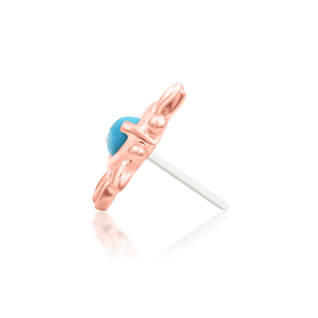 Garner – 14K Gold Turquoise Threadless End