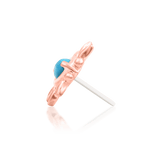 Garner – 14K Gold Turquoise Threadless End