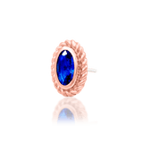 Genevive – 14K Gold Blue CZ Threadless End