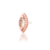 Styled photo of Glorie in tragus or flat piercing – soft and radiant