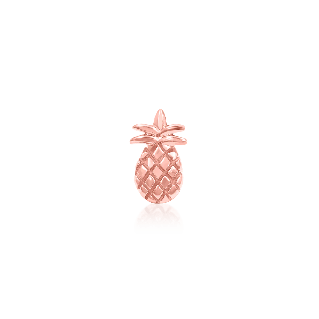 SOLID GOLD PINEAPPLE-14K GOLD piercing-zone.com