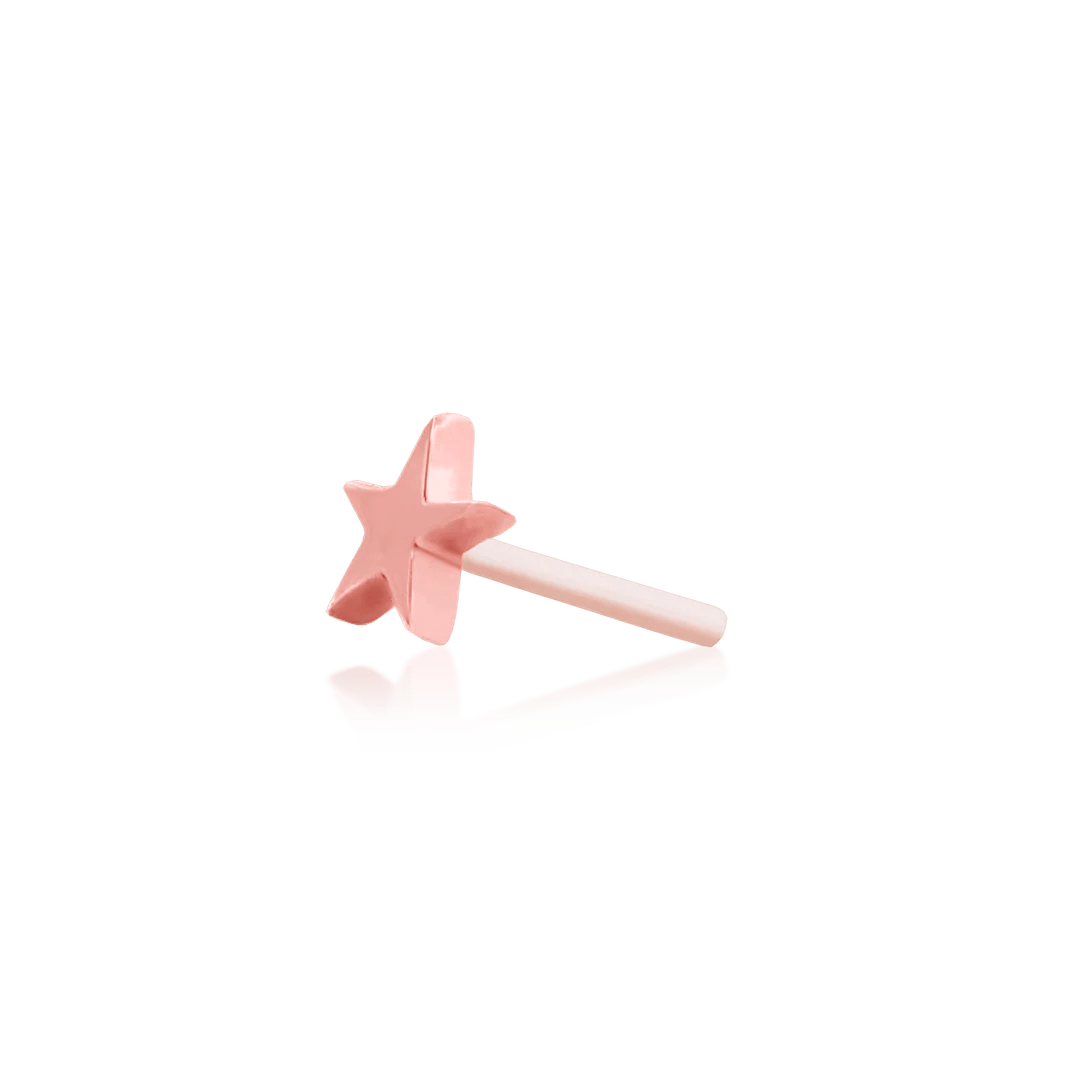 SOLID GOLD STAR-14K GOLD piercing-zone.com