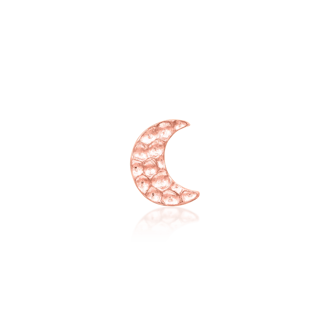 HAMMERED MOON-14K GOLD piercing-zone.com