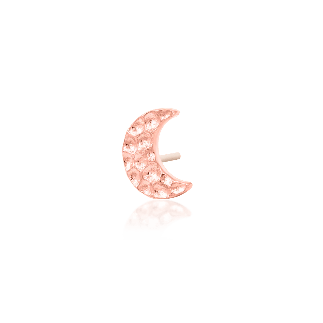 HAMMERED MOON-14K GOLD piercing-zone.com