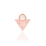 Haven Moonstone – 14K Gold Threadless End