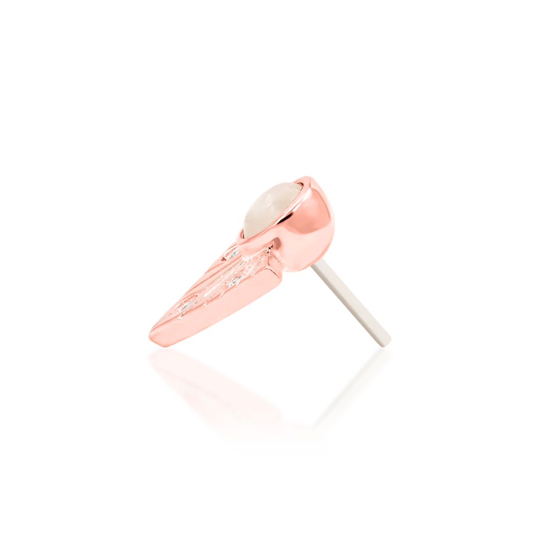 Haven Moonstone – 14K Gold Threadless End