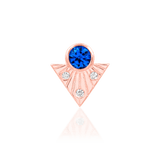 Haydn Blue Topaz – 14K Gold Threadless End