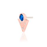 Haydn Blue Topaz – 14K Gold Threadless End