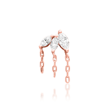 Side view of Infamous end in rose gold – elegant movement and sparkle