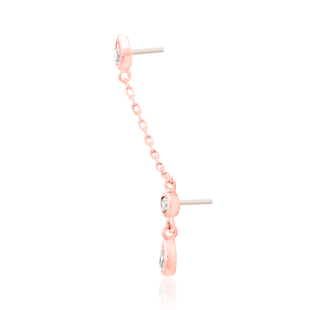 Islay Chains – 14K Gold & Cubic Zirconia Threadless End