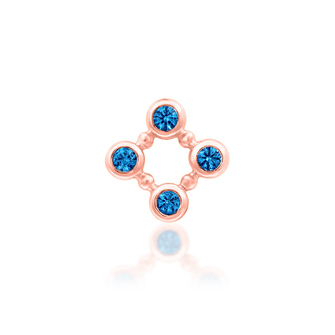 Lana Blue Topaz – 14K Gold Threadless End