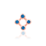 Lana Blue Topaz – 14K Gold Threadless End