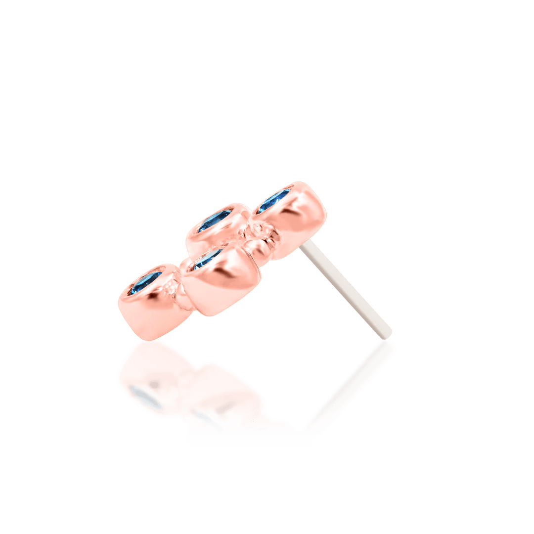 Lana Blue Topaz – 14K Gold Threadless End