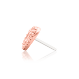 Lara – 14K Gold Textured Heart Threadless End