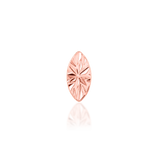 Laser Marquise – Engraved Polished – 14K Gold Threadless End
