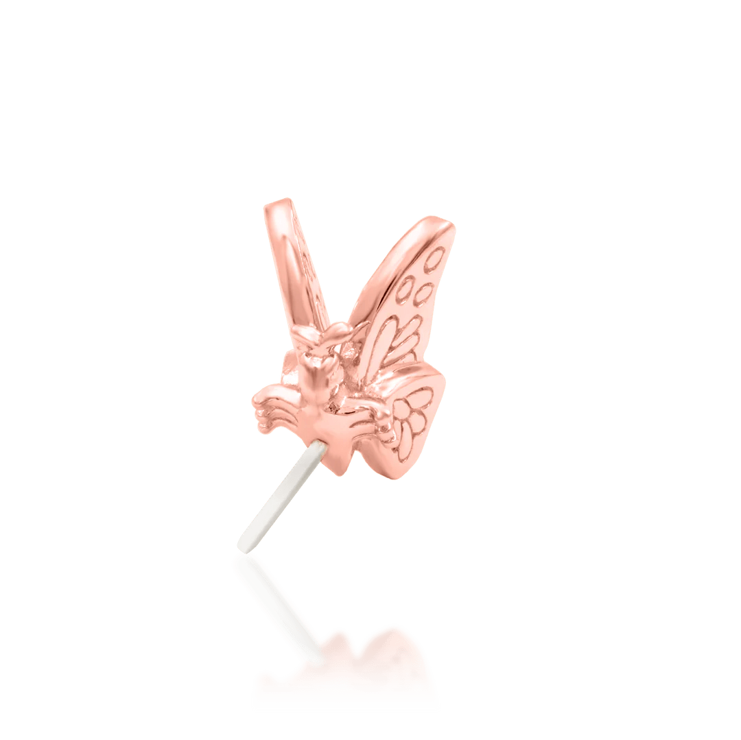 Madam Butterfly – 14K Gold Butterfly Threadless End