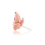 Madam Butterfly 14K Gold Threadless End in butterfly shape – front studio view