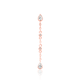 Maria Chains Cubic Zirconia – 14K Gold Threadless End
