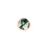 Moss Cab – 14K Gold Moss Agate Threadless End