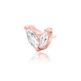 Styled photo of Ocie in tragus or forward helix – subtle golden accent