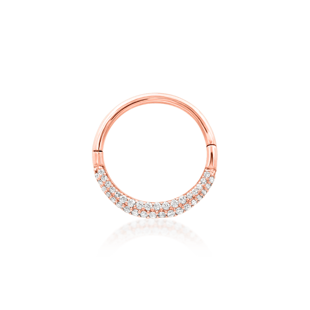 Opulence Clicker Ring – 14K Gold with Over 100 Swarovski CZ Stones