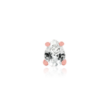 Pear-Cut – 14K Gold CZ Teardrop Threadless End