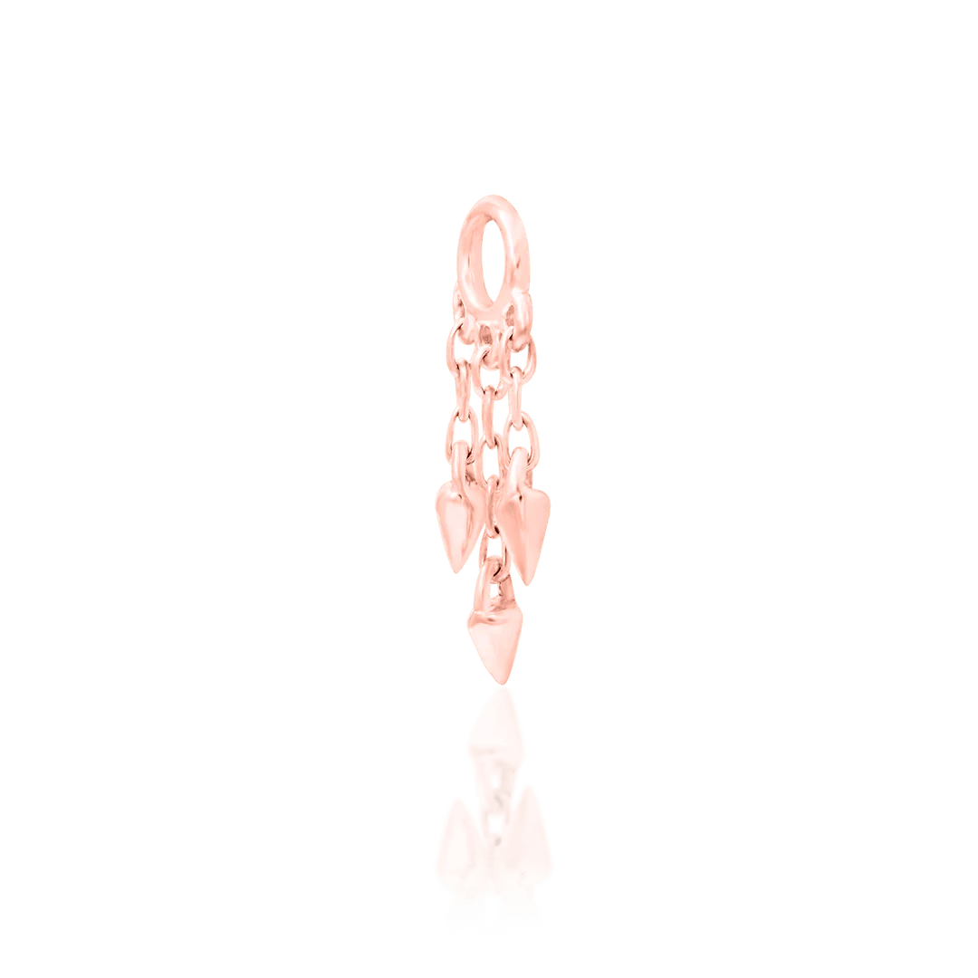 Ruby – 14K Gold Spike Dangle Charm