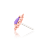 Savanna – 14K Gold Purple Turquoise & CZ Threadless End