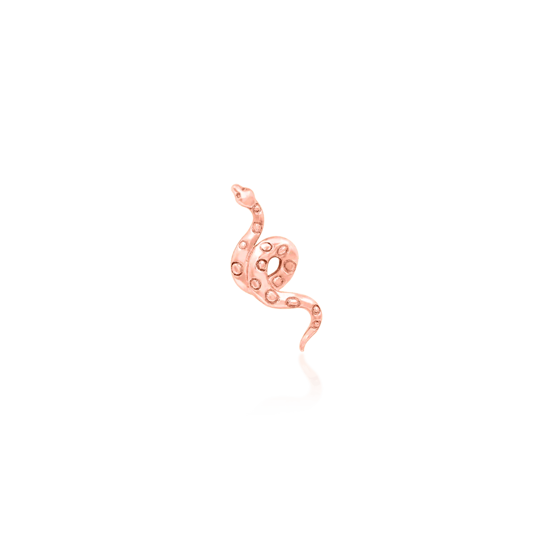 TEXTURED SNAKE-14K GOLD piercing-zone.com
