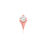 TULIP WITH CZ STONE-14K GOLD piercing-zone.com
