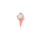 TULIP WITH CZ STONE-14K GOLD piercing-zone.com