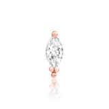 Side angle of Verda in rose gold – narrow silhouette and polished detail