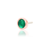 Verity Emerald – 14K Gold Threadless End