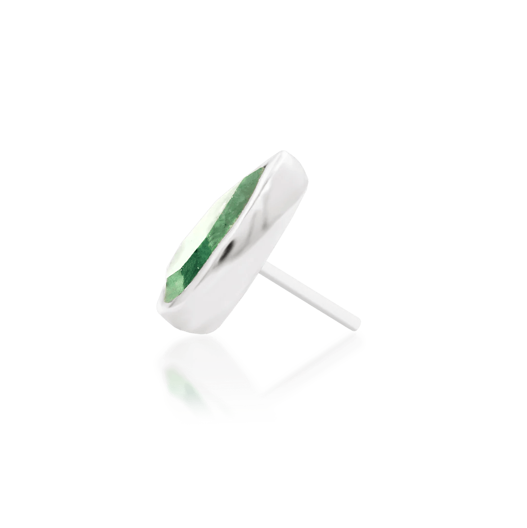 Aeverie – 14K Gold Moss Agate Threadless End