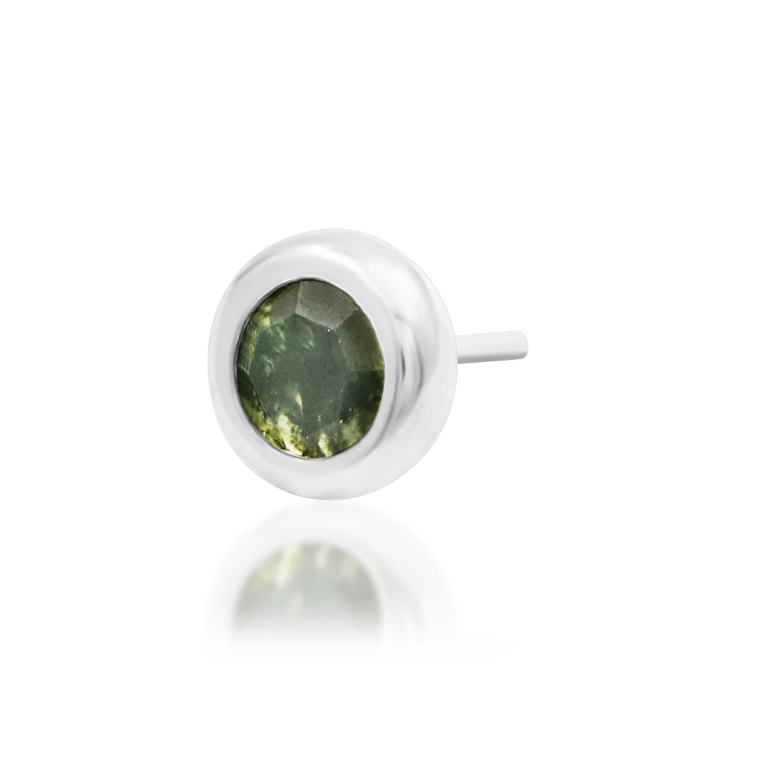 Alary – 14K Gold Moss Agate Threadless End