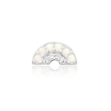Top-down image of Archly in white gold – symmetrical gem layout