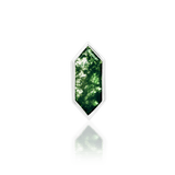 Aurelia – 14K Gold Moss Agate Threadless End