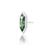 Aurelia – 14K Gold Moss Agate Threadless End