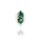Avalon – 14K Gold Moss Agate Threadless End