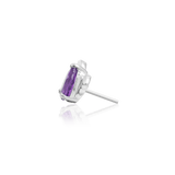 BAT WITH AMETHYST CZ 14K GOLD - THREADLESS END piercing-zone.com